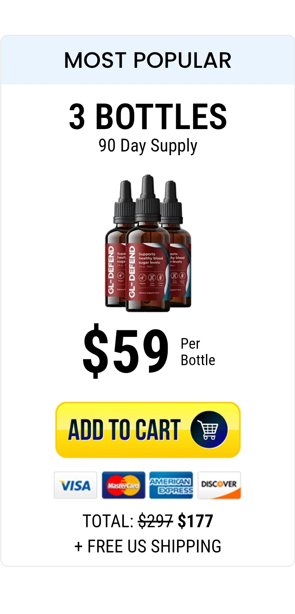 GL-Defend™ 3 bottles pricing